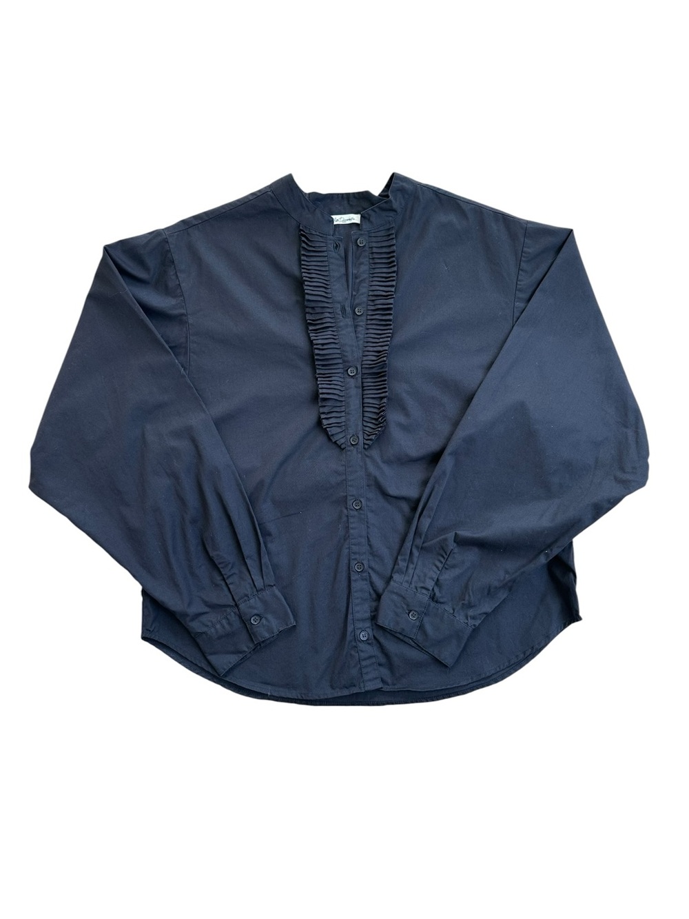 Mes Demoiselles Black Mozart Long Sleeve Button Down Top